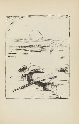 Wilhelm (Vil&eacute;m) Nowak. Untitled (Battlefield) (plate, [p. 23]) from the periodical  Zeit-Echo. Ein Kriegs-Tagebuch der K&uuml;nstler, vol. 1, no. 2 (Sept 1914). 1914