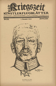 Peter Behrens. Army Commander in the East (General v. Scheffer-Boyadel) [Heerf&uuml;hrer im Osten (General v. Scheffer-Boyadel)]  (in-text plate, p. 223) from the periodical Kriegszeit. K&uuml;nstlerflugbl&auml;tter, vol. 1, no. 56 (1 Nov 1915). 1915
