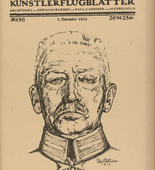 Peter Behrens. Army Commander in the East (General v. Scheffer-Boyadel) [Heerf&uuml;hrer im Osten (General v. Scheffer-Boyadel)]  (in-text plate, p. 223) from the periodical Kriegszeit. K&uuml;nstlerflugbl&auml;tter, vol. 1, no. 56 (1 Nov 1915). 1915