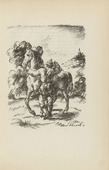 Werner Paul Schmidt. Untitled (Cavalryman Standing) (plate, [p. 33]) from the periodical  Zeit-Echo. Ein Kriegs-Tagebuch der K&uuml;nstler, vol. 1, no. 3 (Oct 1914). 1914