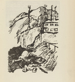 Ren&eacute; Beeh. Untitled (Dead in front of Landscape) (plate, [p. 35]) from the periodical  Zeit-Echo. Ein Kriegs-Tagebuch der K&uuml;nstler, vol. 1, no. 3 (Oct 1914). 1914
