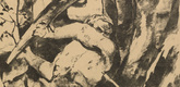 Willy Jaeckel. Serbian Destiny (Serbisches Schicksal) (plate, p. 225) from the periodical Kriegszeit. K&uuml;nstlerflugbl&auml;tter, vol. 1, no. 56 (1 Nov 1915). 1915
