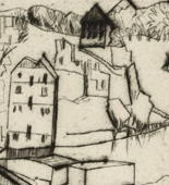 Erich Heckel. French River Landscape (Franz&ouml;sische Flusslandschaft). 1916