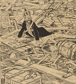 Carl Olof Petersen. Russian Hangover (Russischer Katzenjammer) (plate, p. 226) from the periodical Kriegszeit. K&uuml;nstlerflugbl&auml;tter, vol. 1, no. 56 (1 Nov 1915). 1915