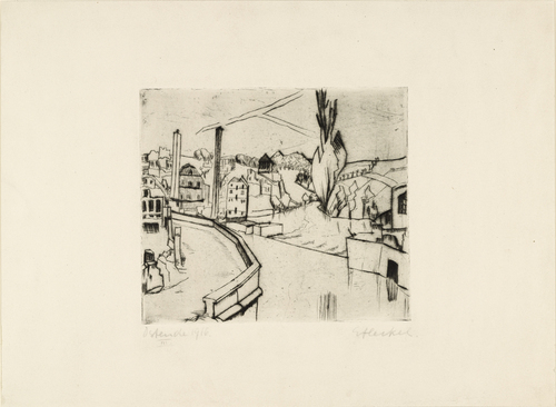 Erich Heckel. French River Landscape (Franz&ouml;sische Flusslandschaft). 1916