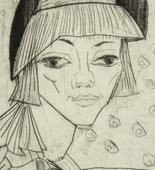 Erich Heckel. Girl with High Hat (M&auml;dchen mit hohem Hut). 1913