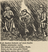 Ernst Barlach. Group of Three Figures: Bass, Soprano, Tenor (Gruppe aus drei Figuren: Ba&szlig;, Diskant, Tenor)   (in-text plate, page 19) from Der Findling (The Foundling). 1922 (executed 1921)