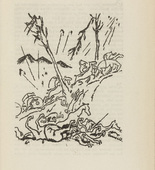 Richard Seewald. Untitled (Battle) (plate, [p. 37]) from the periodical  Zeit-Echo. Ein Kriegs-Tagebuch der K&uuml;nstler, vol. 1, no. 3 (Oct 1914). 1914