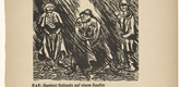 Ernst Barlach. Group of Three Figures: Bass, Soprano, Tenor (Gruppe aus drei Figuren: Ba&szlig;, Diskant, Tenor)   (in-text plate, page 19) from Der Findling (The Foundling). 1922 (executed 1921)