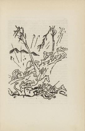 Richard Seewald. Untitled (Battle) (plate, [p. 37]) from the periodical  Zeit-Echo. Ein Kriegs-Tagebuch der K&uuml;nstler, vol. 1, no. 3 (Oct 1914). 1914