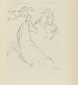 Friedrich Feigl. Untitled (Cavalryman) (plate, [p. 43]) from the periodical  Zeit-Echo. Ein Kriegs-Tagebuch der K&uuml;nstler, vol. 1, no. 4 (Nov 1914). 1914
