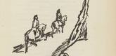 Ren&eacute; Beeh. Untitled (Two Cavalrymen Riding) (plate, [p. 47]) from the periodical  Zeit-Echo. Ein Kriegs-Tagebuch der K&uuml;nstler, vol. 1, no. 4 (Nov 1914). 1914