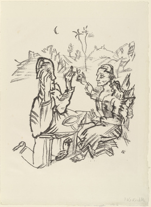 Oskar Kokoschka. The Apple of Eve (Der Apfel der Eva) (plate 6) from The Bound Columbus (Der gefesselte Columbus). 1916 (executed 1913)