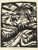 Erich Heckel. Spring Landscape (Fr&uuml;hlingslandschaft) (plate, preceding p. 1) from the periodical Das Kunstblatt, vol. 2, no. 1 (Jan 1918). 1918 (executed 1913)