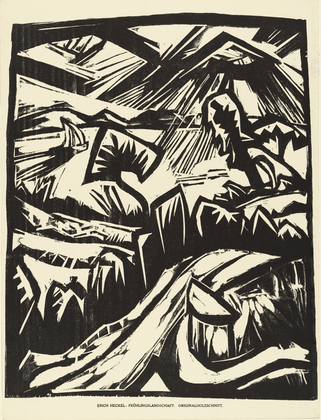 Erich Heckel. Spring Landscape (Fr&uuml;hlingslandschaft) (plate, preceding p. 1) from the periodical Das Kunstblatt, vol. 2, no. 1 (Jan 1918). 1918 (executed 1913)