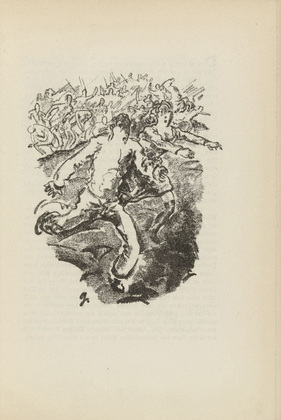 Willi Geiger. Untitled (Escape) (plate, [p. 53]) from the periodical  Zeit-Echo. Ein Kriegs-Tagebuch der K&uuml;nstler, vol. 1, no. 4 (Nov 1914). 1914