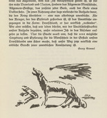 Alfred Heinrich Pellegrini. Untitled (Howling Wolf) (tailpiece, p. 55) from the periodical  Zeit-Echo. Ein Kriegs-Tagebuch der K&uuml;nstler, vol. 1, no. 4 (Nov 1914). 1914
