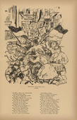 Erich B&uuml;ttner. Southeastern Theatre of Battle in Berlin (S&uuml;d&ouml;stlicher Kriegsschauplatz in Berlin) (headpiece, p. 233) from the periodical Kriegszeit. K&uuml;nstlerflugbl&auml;tter, vol. 1, no. 58 (Dec 1915). 1915