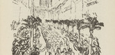 Karl Caspar. Untitled (March upon a City) (plate, [p. 61]) from the periodical  Zeit-Echo. Ein Kriegs-Tagebuch der K&uuml;nstler, vol. 1, no. 5 (Dec 1914). 1914