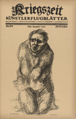 Otto Hettner. The Conquered (Der Besiegte) (in-text plate, p. 235) from the periodical Kriegszeit. K&uuml;nstlerflugbl&auml;tter, vol. 1, no. 59 (Dec 1915). 1915