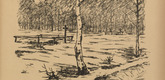 August Gaul. Soldiers' Graves in Poland (Soldatengr&auml;ber in Polen) (plate, p. 237) from the periodical Kriegszeit. K&uuml;nstlerflugbl&auml;tter, vol. 1, no. 59 (Dec 1915). 1915