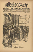 Max Liebermann. Extra, Extra! (Extrablatt) (in-text plate, p. 21) from the periodical Kriegszeit. K&uuml;nstlerflugbl&auml;tter, vol. 1, no. 6 (30 Sept 1914). 1914