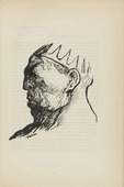 Alfred Kubin. Untitled (Caesar's Head) (plate, [p. 75]) from the periodical  Zeit-Echo. Ein Kriegs-Tagebuch der K&uuml;nstler, vol. 1, no. 6 (Jan 1915). 1915