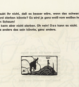 Vasily Kandinsky. Hill, Tree, Clouds and Figure (H&uuml;gel, Baum, Wolken und Figur) (tailpiece, folio 43) from Kl&auml;nge (Sounds). (1913)