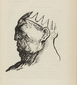 Alfred Kubin. Untitled (Caesar's Head) (plate, [p. 75]) from the periodical  Zeit-Echo. Ein Kriegs-Tagebuch der K&uuml;nstler, vol. 1, no. 6 (Jan 1915). 1915