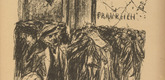 Max Liebermann. Extra, Extra! (Extrablatt) (in-text plate, p. 21) from the periodical Kriegszeit. K&uuml;nstlerflugbl&auml;tter, vol. 1, no. 6 (30 Sept 1914). 1914