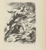 Edwin Scharff. Untitled (Allegory of Men Fighting) (plate, [p. 81]) from the periodical  Zeit-Echo. Ein Kriegs-Tagebuch der K&uuml;nstler, vol. 1, no. 6 (Jan 1915). 1915