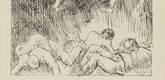 Adolf Ferdinand Schinnerer. Untitled (Rescue of a Wounded Man) (plate, [p. 5]) from the periodical Zeit-Echo. Ein Kriegs-Tagebuch der K&uuml;nstler, vol. 1, no. 1 (Aug 1914). 1914