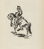 Ren&eacute; Beeh. Untitled (Soldier on a Horse) (plate, [p. 87]) from the periodical  Zeit-Echo. Ein Kriegs-Tagebuch der K&uuml;nstler, vol. 1, no. 6 (Jan 1915). 1915