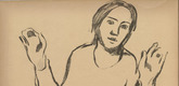 Hedwig Weiss. Longing (Sehnsucht) (plate, p. 240) from the periodical Kriegszeit. K&uuml;nstlerflugbl&auml;tter, vol. 1, no. 60 (Jan 1916). 1916