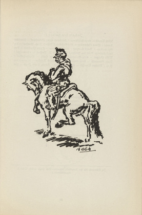 Ren&eacute; Beeh. Untitled (Soldier on a Horse) (plate, [p. 87]) from the periodical  Zeit-Echo. Ein Kriegs-Tagebuch der K&uuml;nstler, vol. 1, no. 6 (Jan 1915). 1915