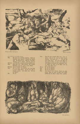 Willy Jaeckel. Headpiece (p. 241) from the periodical Kriegszeit. K&uuml;nstlerflugbl&auml;tter, vol. 1, no. 60 (Jan 1916). 1916