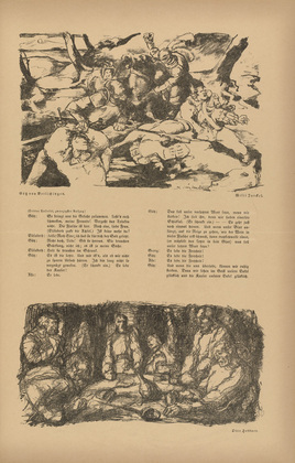 Otto Hettner. Tailpiece (p. 241) from the periodical Kriegszeit. K&uuml;nstlerflugbl&auml;tter, vol. 1, no. 60 (Jan 1916). 1916