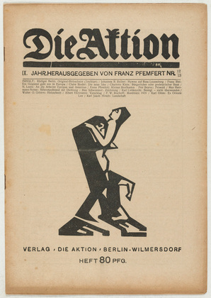 R&uuml;diger Berlit, Walter O. Grimm. Die Aktion, vol. 9, no. 12/13. March 29, 1919