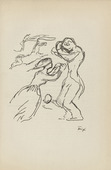 Friedrich Feigl. Untitled (Wailing Woman) (plate [p. 97]) from the periodical  Zeit-Echo. Ein Kriegs-Tagebuch der K&uuml;nstler, vol. 1, no. 7 (Jan 1915). 1915