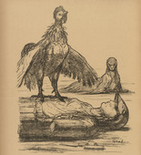 August Gaul. Saloniki-ki-kikeriki (in-text plate, p. 242) from the periodical Kriegszeit. K&uuml;nstlerflugbl&auml;tter, vol. 1, no. 60 (Jan 1916). 1916