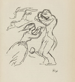 Friedrich Feigl. Untitled (Wailing Woman) (plate [p. 97]) from the periodical  Zeit-Echo. Ein Kriegs-Tagebuch der K&uuml;nstler, vol. 1, no. 7 (Jan 1915). 1915
