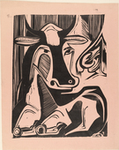 Ernst Ludwig Kirchner. Large Cow Reclining (Grosse liegende Kuh). (1929)