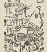 Richard Seewald. Untitled (Marseille) (plate, [p. 103]) from the periodical  Zeit-Echo. Ein Kriegs-Tagebuch der K&uuml;nstler, vol. 1, no. 7 (Jan 1915). 1915