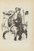 Max Feldbauer. Untitled (Mounted Officer) (plate, [p. 109]) from the periodical  Zeit-Echo. Ein Kriegs-Tagebuch der K&uuml;nstler, vol. 1, no. 8 (Feb 1915). 1915
