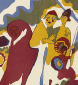 Vasily Kandinsky. All Saints' Day (Allerheiligen) (plate, folio 46) from Kl&auml;nge (Sounds). (1913)