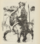 Max Feldbauer. Untitled (Mounted Officer) (plate, [p. 109]) from the periodical  Zeit-Echo. Ein Kriegs-Tagebuch der K&uuml;nstler, vol. 1, no. 8 (Feb 1915). 1915