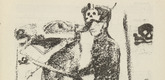 Max Feldbauer. Untitled (Mounted Officer) (plate, [p. 109]) from the periodical  Zeit-Echo. Ein Kriegs-Tagebuch der K&uuml;nstler, vol. 1, no. 8 (Feb 1915). 1915