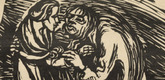 Ernst Barlach. An Honest Man Must Go and Beg: Sorrow and Elise (Ein braver Mann mu&szlig; gehn und betteln: Kummer und Elise) (in-text plate, page 53) from Der Findling (The Foundling). 1922 (executed 1921)