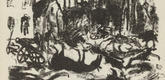 Franz Heckendorf. Untitled (Town Destroyed by War) (plate, [p. 119]) from the periodical  Zeit-Echo. Ein Kriegs-Tagebuch der K&uuml;nstler, vol. 1, no. 8 (Feb 1915). 1915