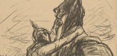 Max Liebermann. Come on, Comrades, to the Horses, to the Horses (Wohlauf, Kameraden, aufs pferd, aufs pferd) (plate, p. 22) from the periodical Kriegszeit. K&uuml;nstlerflugbl&auml;tter, vol. 1, no. 6 (30 Sept 1914). 1914